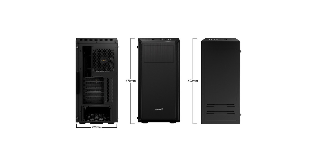 be quiet! PURE BASE 600 Window, Tower-Gehäuse(schwarz, Window-Kit)