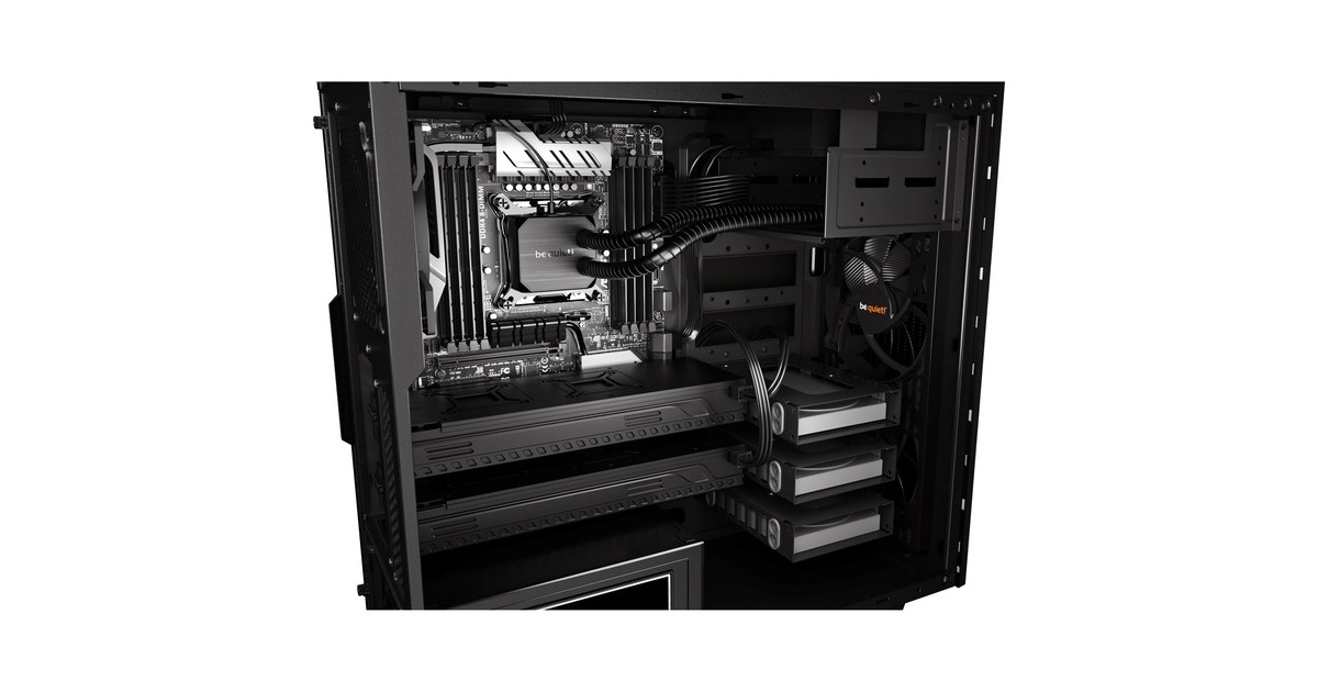 be quiet! PURE BASE 600, Tower-Gehäuse(schwarz/silber)