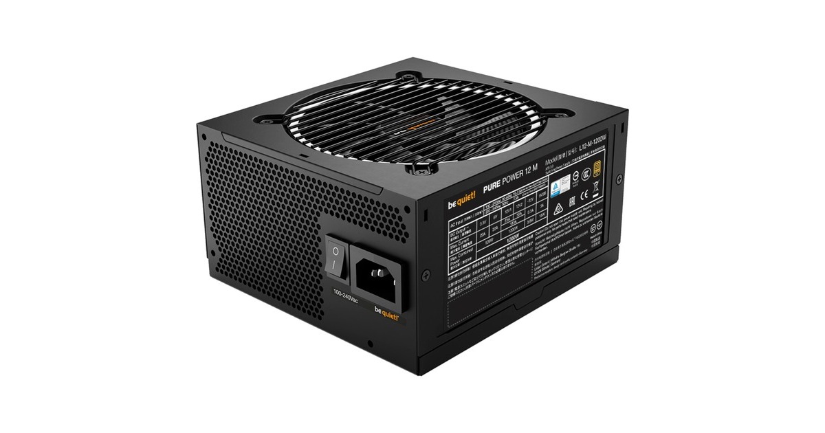 be quiet! Pure Power 12M 1200W, PC-Netzteil(schwarz, 5x PCIe, Kabel-Management, 1200 Watt)