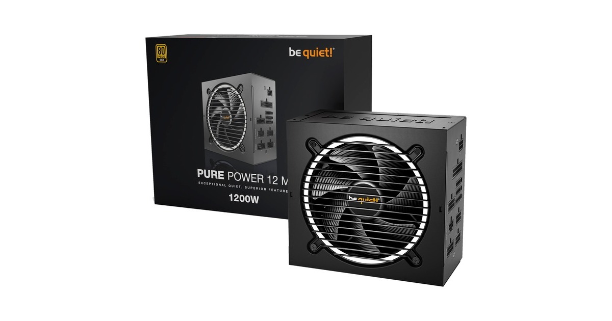 be quiet! Pure Power 12M 1200W, PC-Netzteil(schwarz, 5x PCIe, Kabel-Management, 1200 Watt)