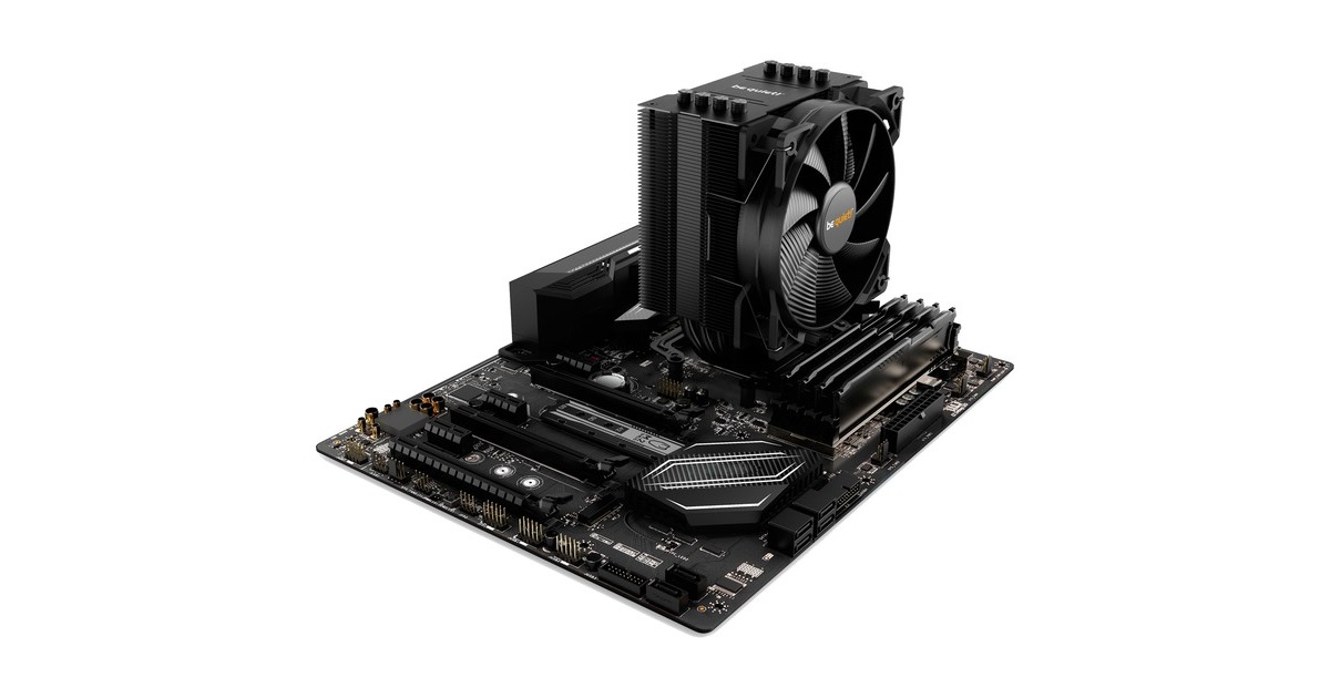 be quiet! Pure Rock 2 Black, CPU-Kühler(schwarz, Elegante schwarze Oberfläche)