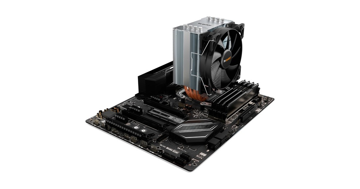 be quiet! Pure Rock 2 Silver, CPU-Kühler(silber, Finish aus gebürstetem Aluminium)