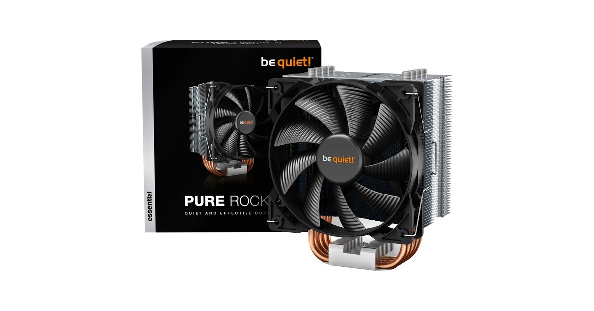 be quiet! Pure Rock 2 Silver, CPU-Kühler(silber, Finish aus gebürstetem Aluminium)