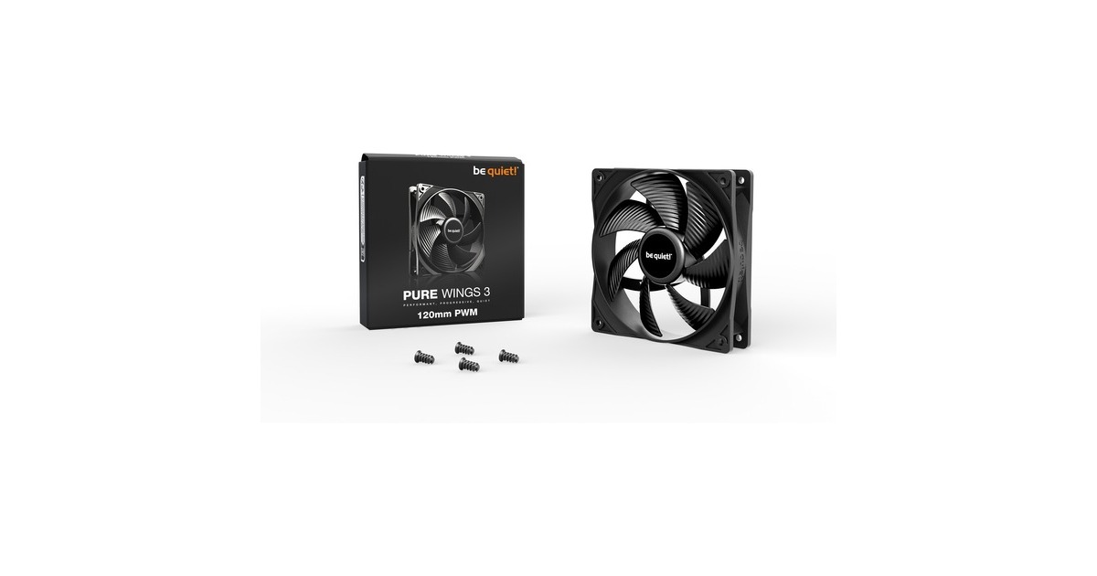 be quiet! Pure Wings 3 120mm PWM, Gehäuselüfter(schwarz)