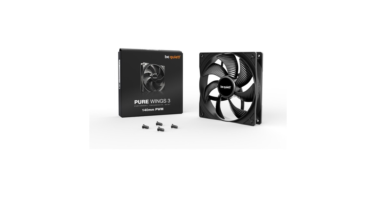 be quiet! Pure Wings 3 140mm PWM, Gehäuselüfter(schwarz)