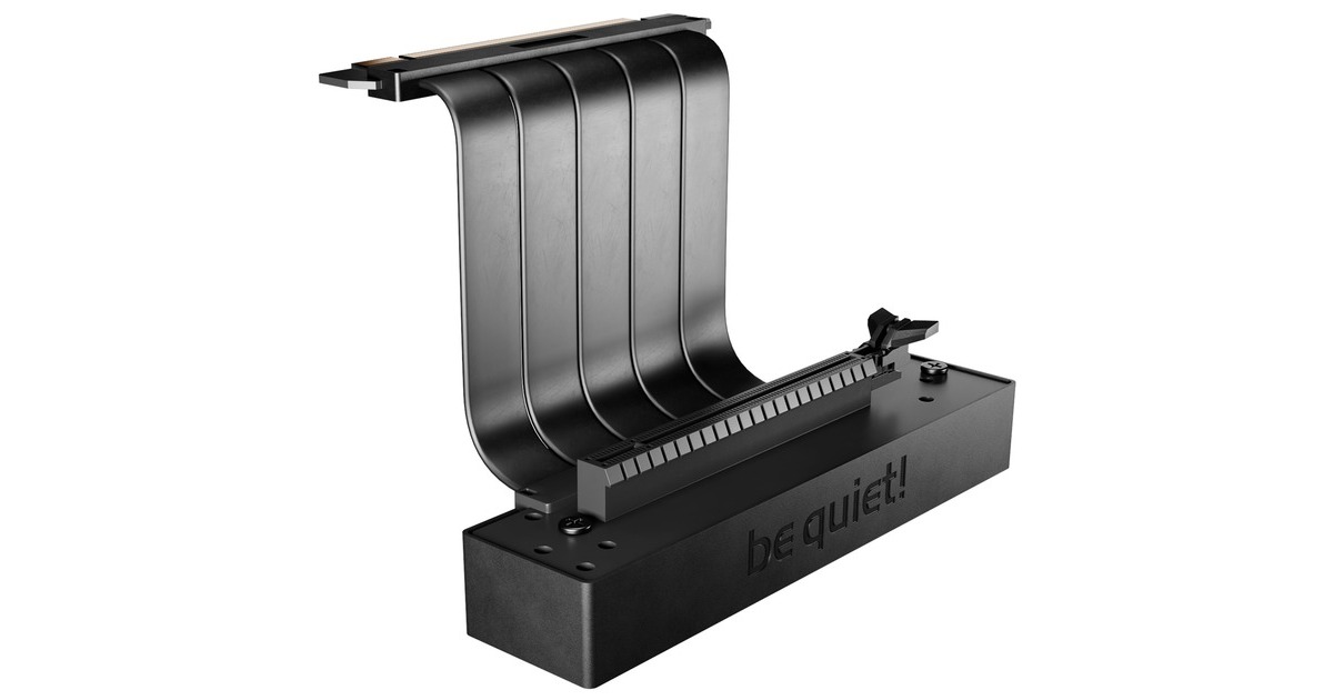 be quiet! Riser Cable PCIe 4.0 x16, Verlängerungskabel(schwarz, 20cm)