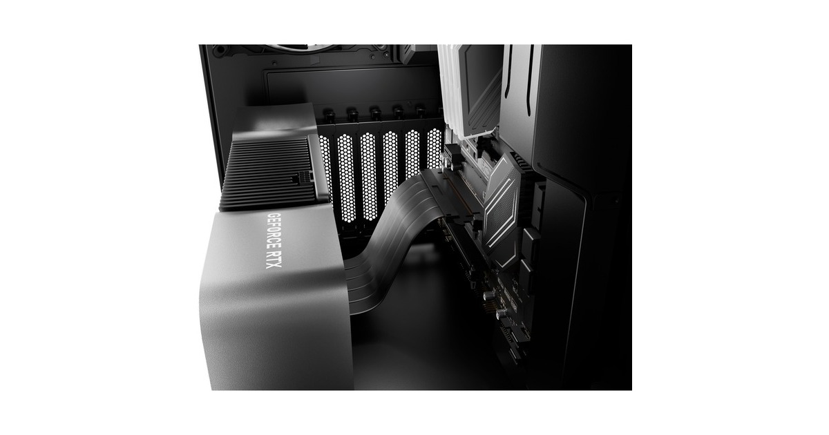 be quiet! Riser Cable PCIe 4.0 x16, Verlängerungskabel(schwarz, 20cm)