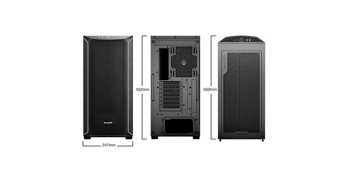 be quiet! SHADOW BASE 800 DX, Tower-Gehäuse(schwarz, Tempered Glass, Outlet)