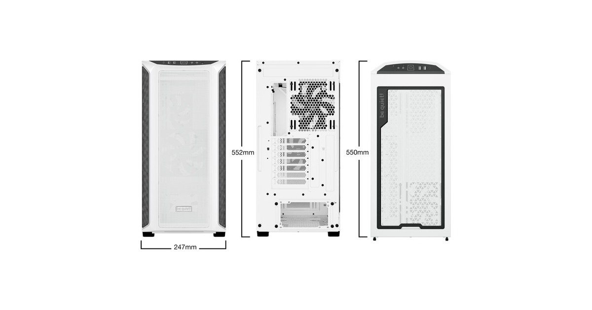 be quiet! SHADOW BASE 800 DX, Tower-Gehäuse(weiß, Tempered Glass)