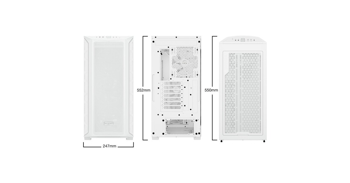 be quiet! SHADOW BASE 800 FX, Tower-Gehäuse(weiß, Tempered Glass)