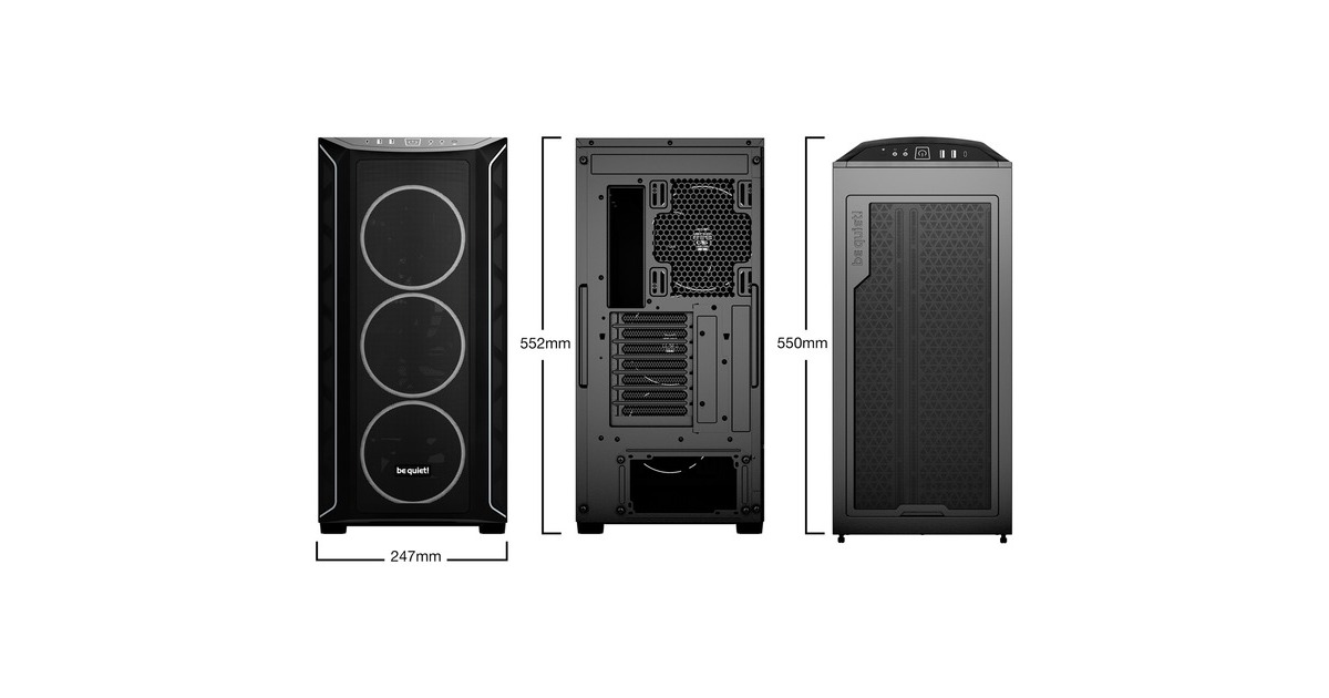 be quiet! SHADOW BASE 800 FX, Tower-Gehäuse(schwarz, Tempered Glass)