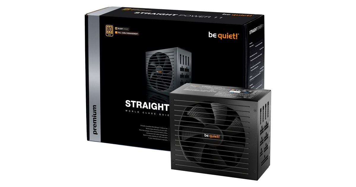 be quiet! STRAIGHT POWER11 CM 1000W, PC-Netzteil(schwarz, 6x PCIe, Kabel-Management, 1000 Watt)