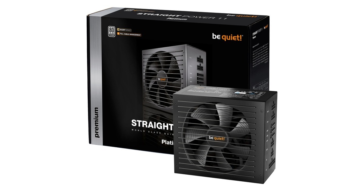be quiet! STRAIGHT POWER 11 Platinum 750W, PC-Netzteil(schwarz, 4x PCIe, Kabel-Management, 750 Watt, Outlet)