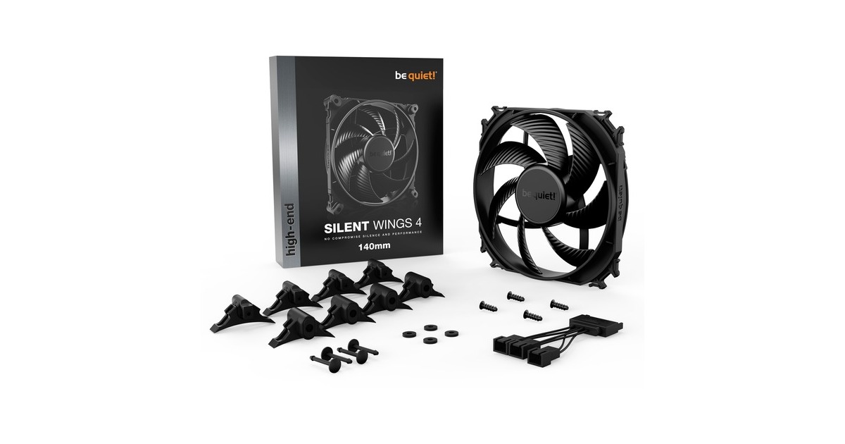 be quiet! Silent Wings 4 140x140x25, Gehäuselüfter(schwarz)