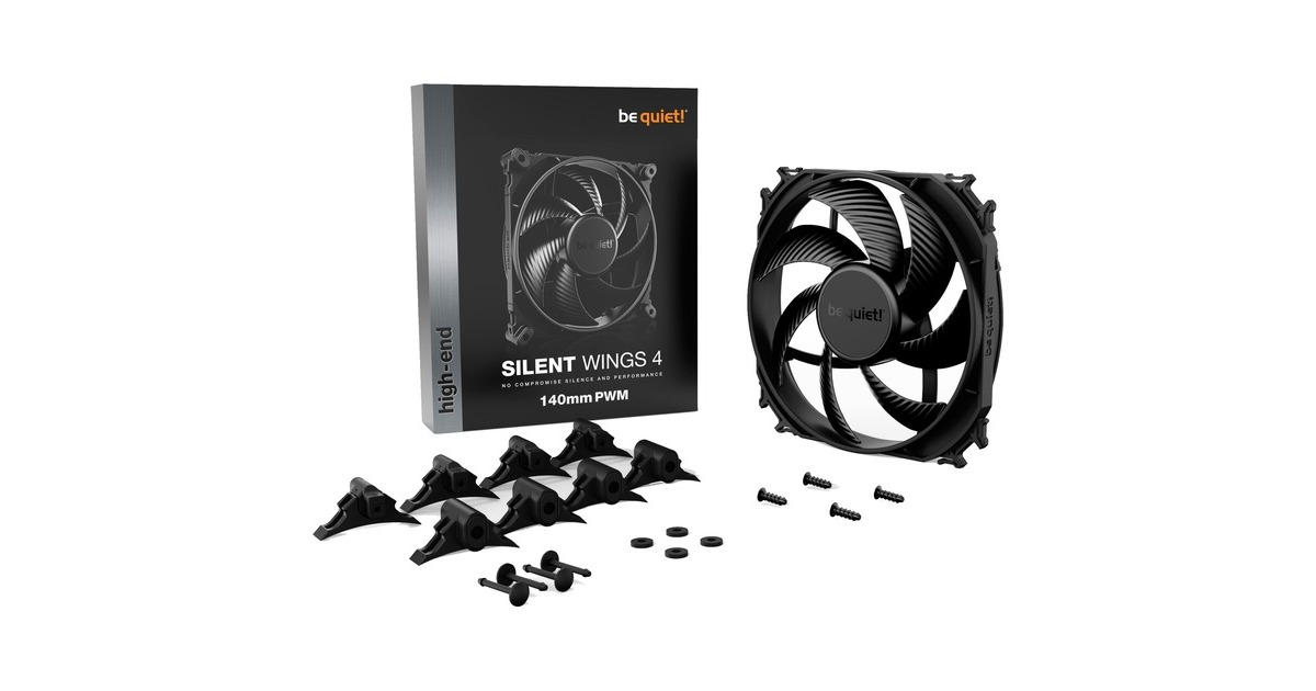 be quiet! Silent Wings 4 PWM 140x140x25, Gehäuselüfter(schwarz)
