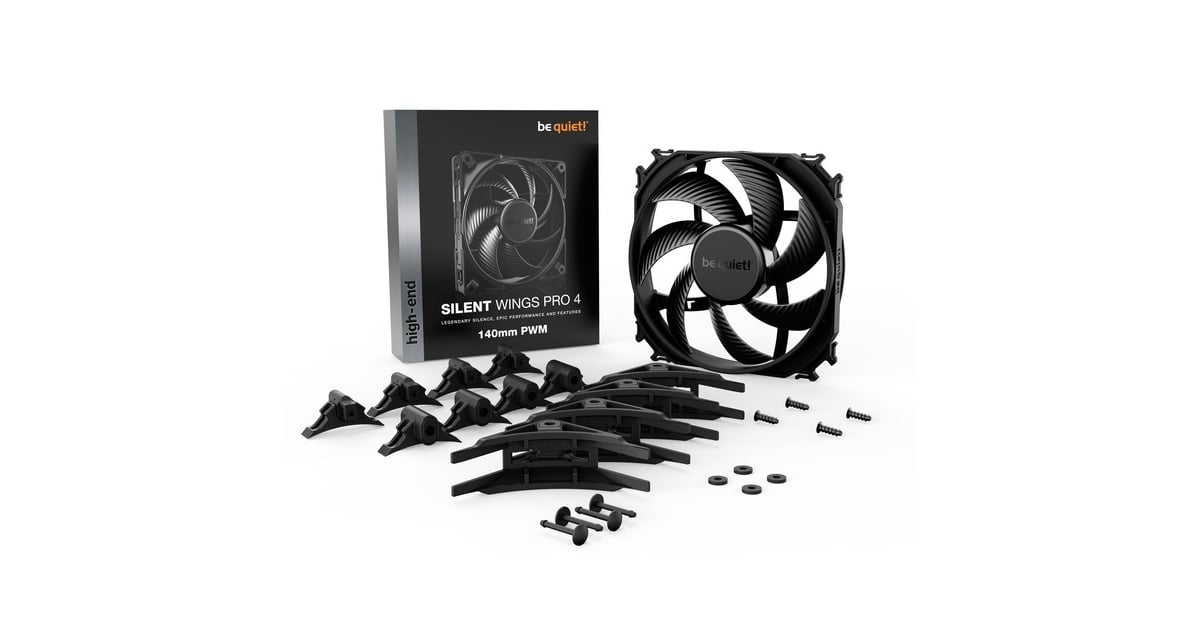 be quiet! Silent Wings PRO 4 PWM 140x140x25, Gehäuselüfter(schwarz, Outlet)