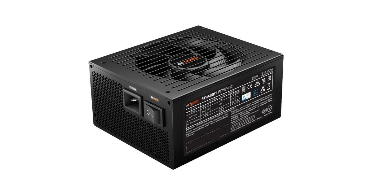 be quiet! Straight Power 12 Platinum 1200W ATX3.0, PC-Netzteil(schwarz, 2x 12VHPWR, 4x PCIe, Kabel-Management, 1200 Watt)