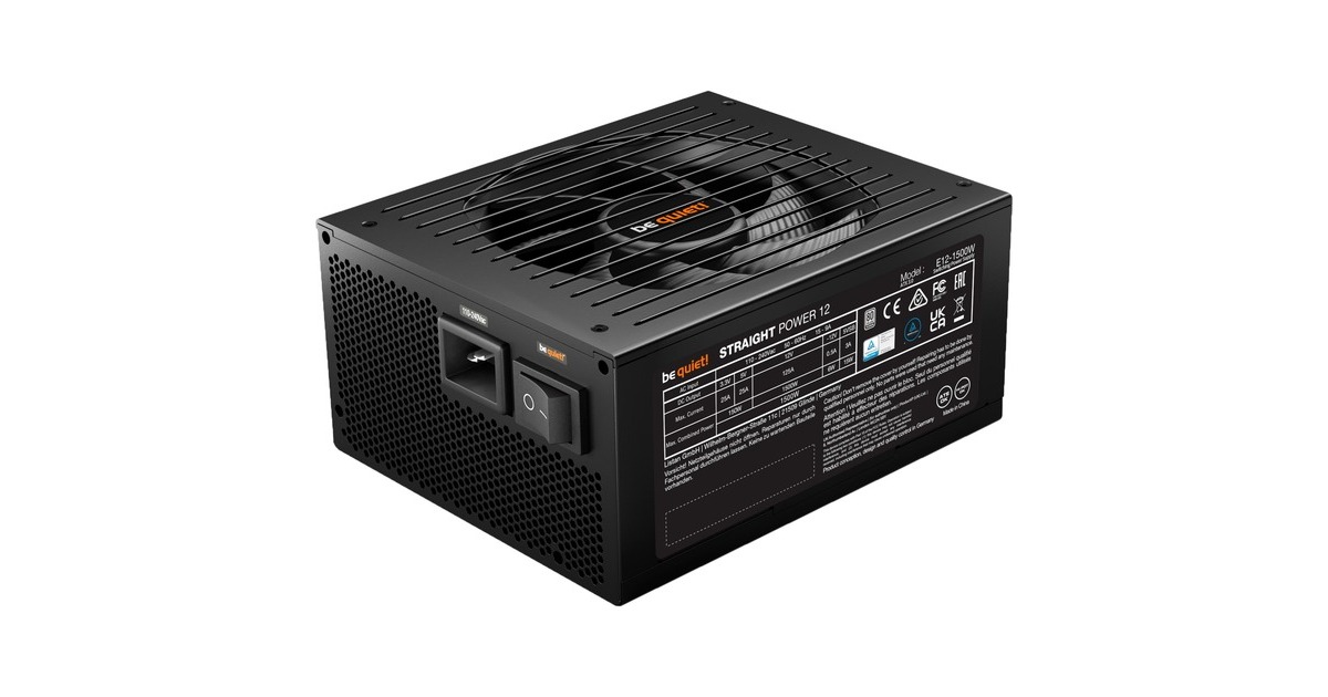 be quiet! Straight Power 12 Platinum 1500W ATX3.0, PC-Netzteil(schwarz, 2x 12VHPWR, 4x PCIe, Kabel-Management, 1500 Watt)