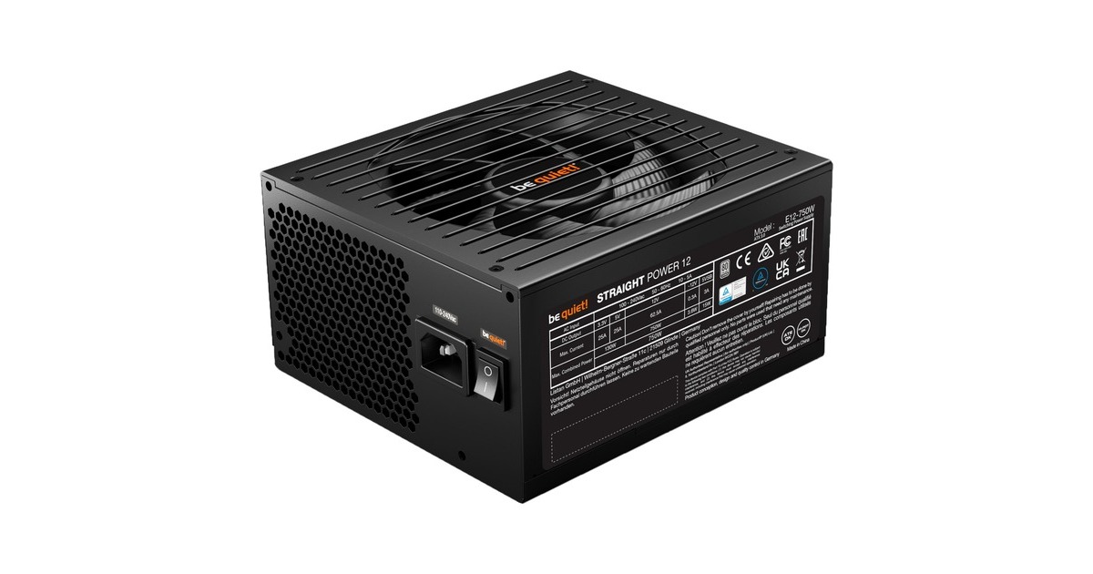 be quiet! Straight Power 12 Platinum 750W ATX3.0, PC-Netzteil(schwarz, 1x 12VHPWR, 4x PCIe, Kabel-Management, 750 Watt)