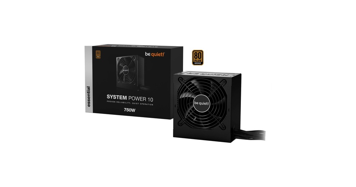be quiet! System Power 10 750W, PC-Netzteil(schwarz, 4x PCIe, 750 Watt) be quiet! System Power 10 750W, PC-Netzteil(schwarz, 4x PCIe, 750 Watt)