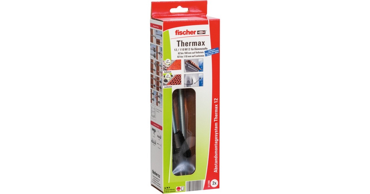 fischer Abstandsmontagesystem Thermax 12/110 M12, Dübel(2 Stück) fischer Abstandsmontagesystem Thermax 12/110 M12, Dübel(2 Stück)