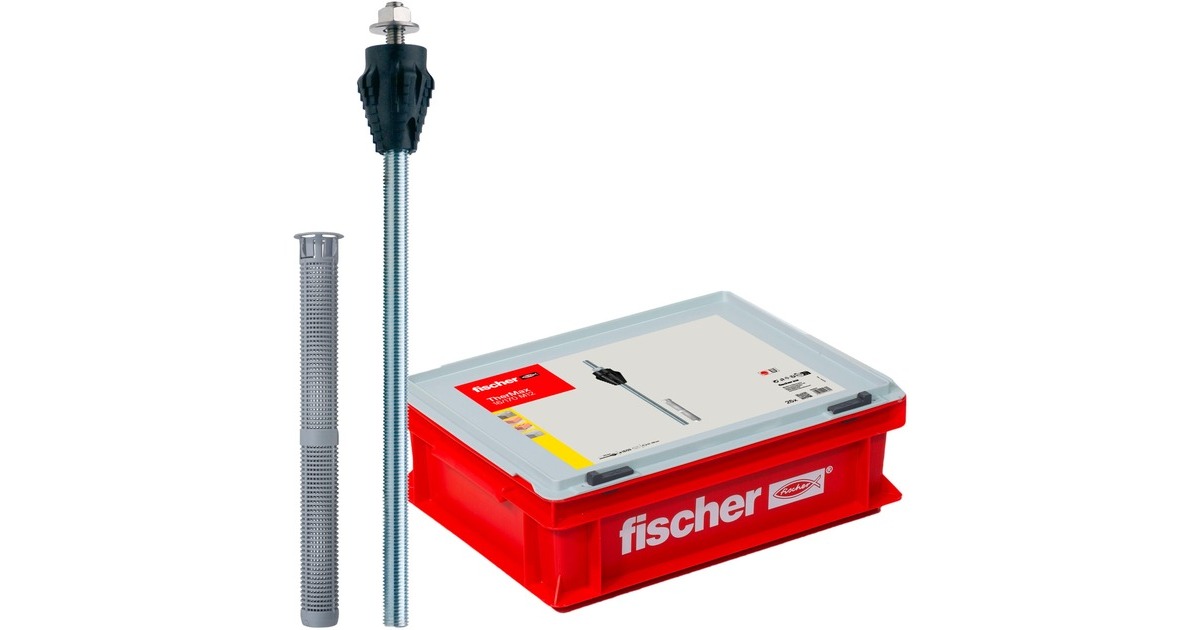 fischer Abstandsmontagesystem Thermax 16/170 M12 HWK, Dübel(schwarz/grau, 25 Stück, Koffer) fischer Abstandsmontagesystem Thermax 16/170 M12 HWK, Dübel(schwarz/grau, 25 Stück, Koffer)