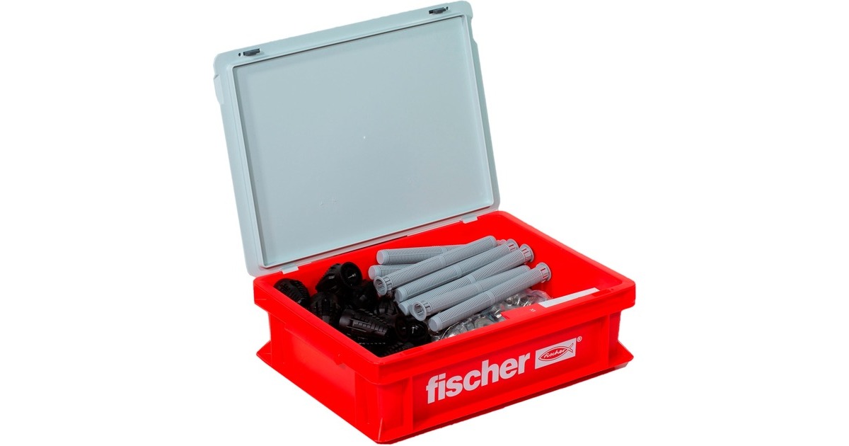 fischer Abstandsmontagesystem Thermax 16/170 M12 HWK, Dübel(schwarz/grau, 25 Stück, Koffer)