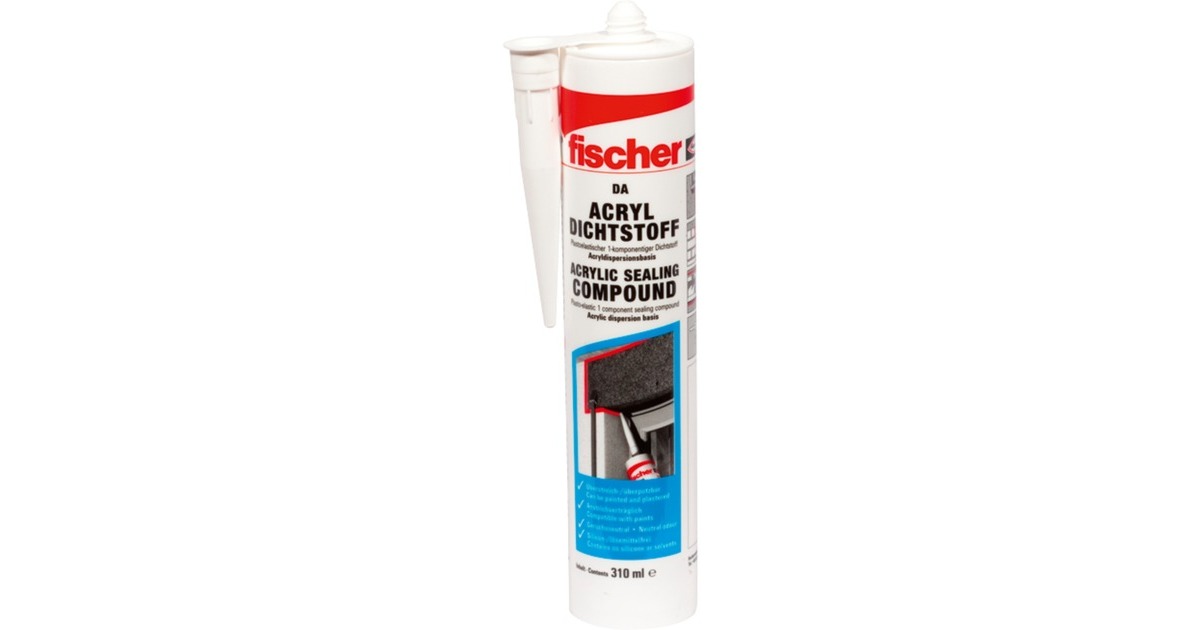 fischer Acryldichtstoff DA GR 310ml, Dichtmasse(grau)