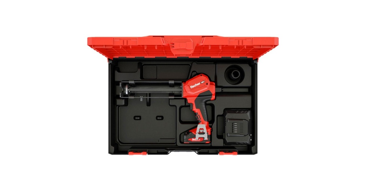 fischer Akku-Auspressgerät FIS DB S Pro, 18Volt, Kartuschenpistole(rot/schwarz, Li-Ionen Akku 2,0Ah) fischer Akku-Auspressgerät FIS DB S Pro, 18Volt, Kartuschenpistole(rot/schwarz, Li-Ionen Akku 2,0Ah)