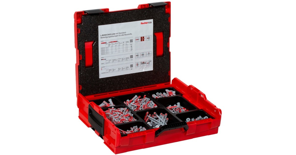 fischer Aktion L-BOXX 102 DuoLine, Dübel(hellgrau/rot, 833-teilig)