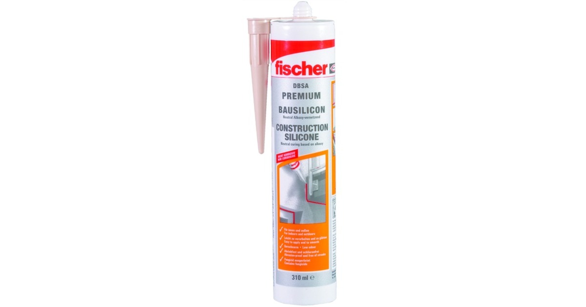 fischer Bausilicon DBSA BG 310ml, Dichtmasse(beige, RAL 1015)