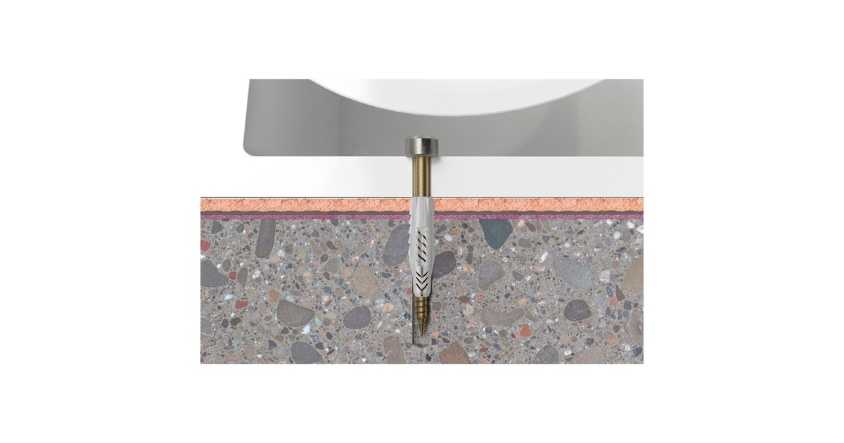 fischer Befestigungs-Set WC N, Dübel(hellgrau, 2-teilig, für Stand-WCs)