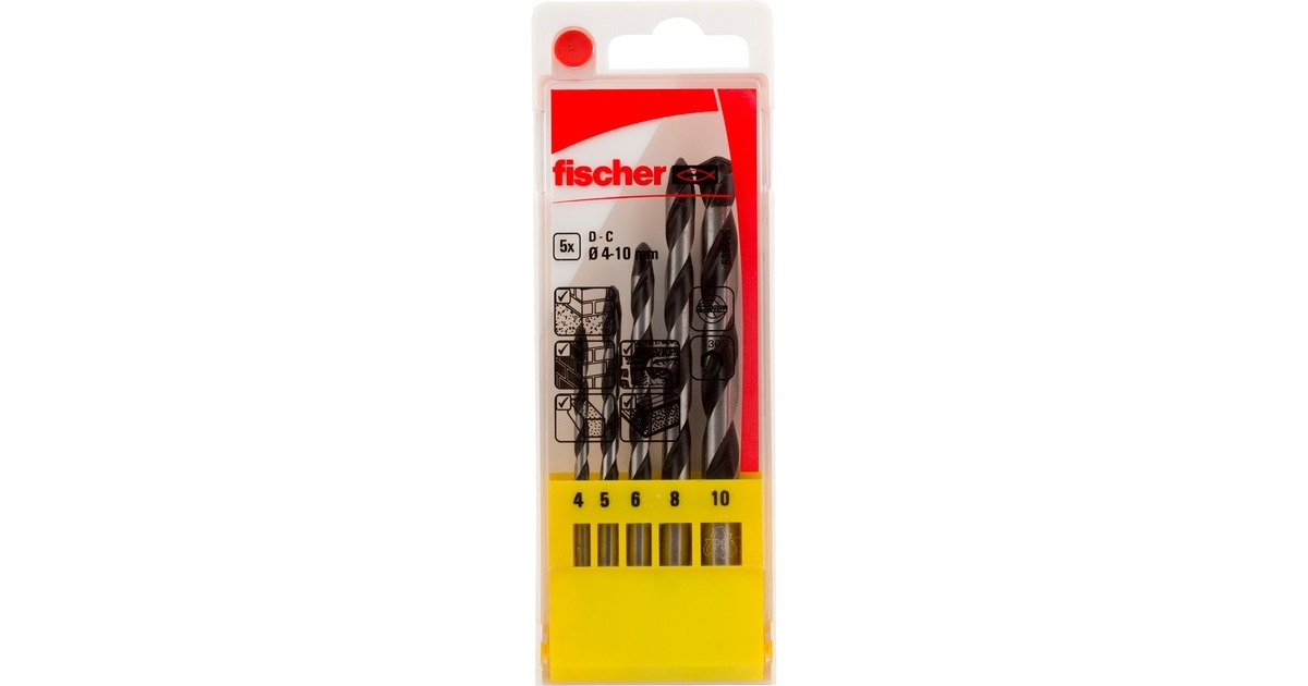 fischer Betonbohrer-Satz CTS 5, D-C Set, 4-10mm(5-teilig)