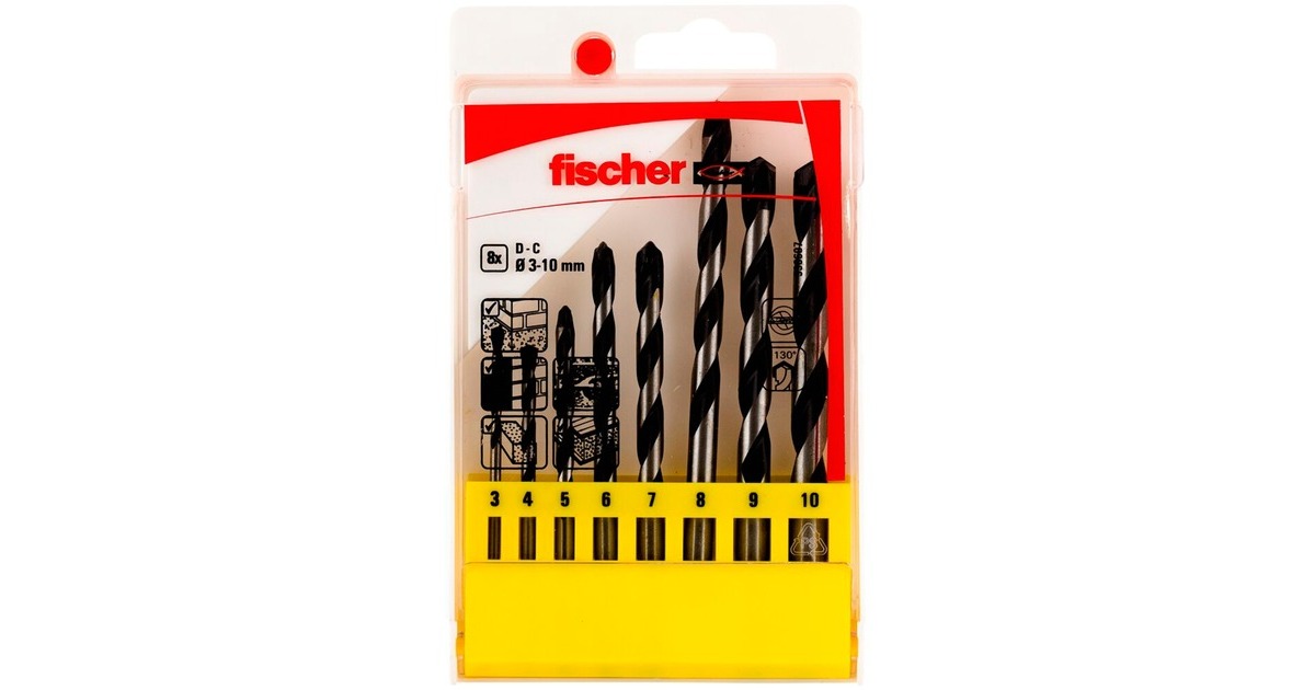 fischer Betonbohrer-Satz CTS 8, D-C Set, 3-10mm(8-teilig)