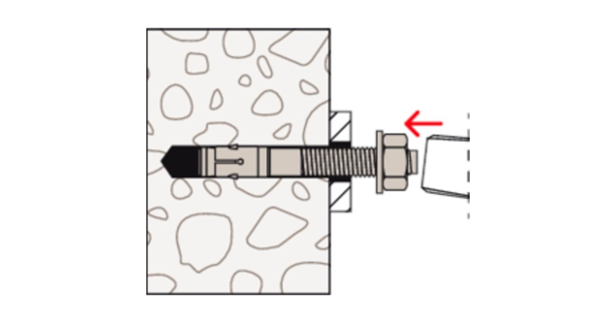 fischer Bolzenanker FBN II 12/10, Dübel(silber, 20 Stück, galvanisch verzinkt)