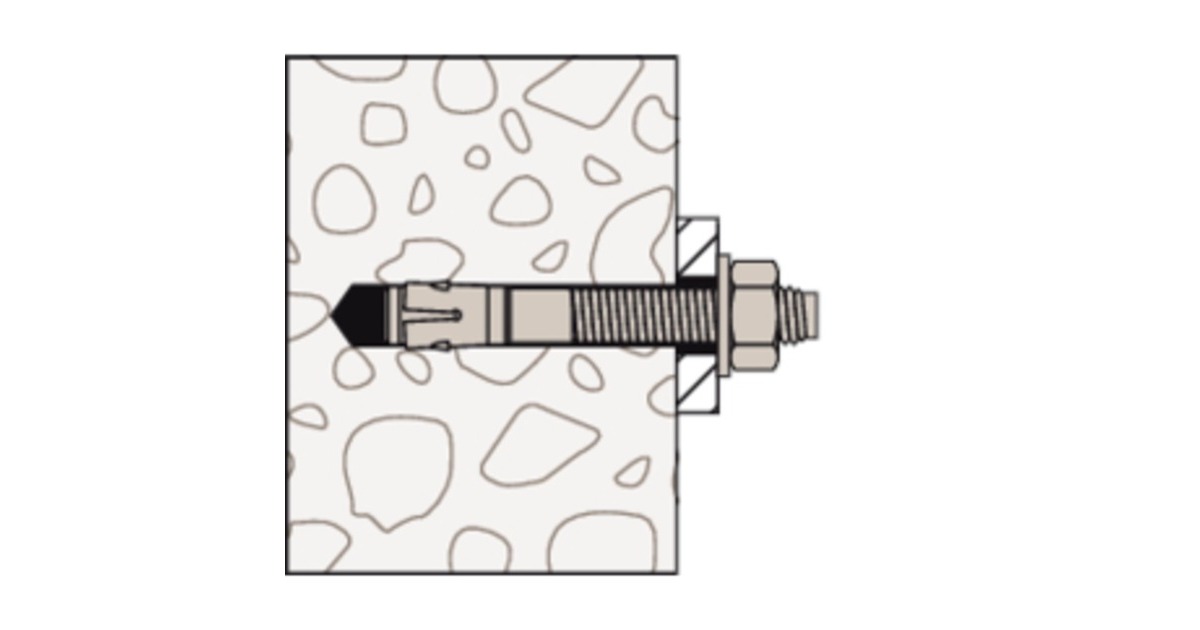 fischer Bolzenanker FBN II 12/10, Dübel(silber, 20 Stück, galvanisch verzinkt)