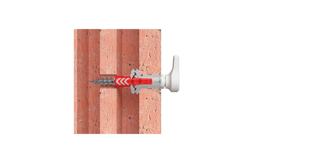 fischer EasyHook Angle DuoPower 8x40, Dübel(weiß, 25 Stück, mit EasyHook Winkelhaken)