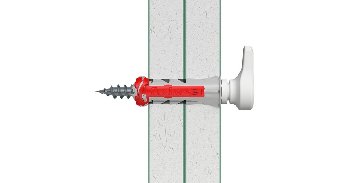 fischer EasyHook Angle DuoPower 8x40, Dübel(weiß, 25 Stück, mit EasyHook Winkelhaken)