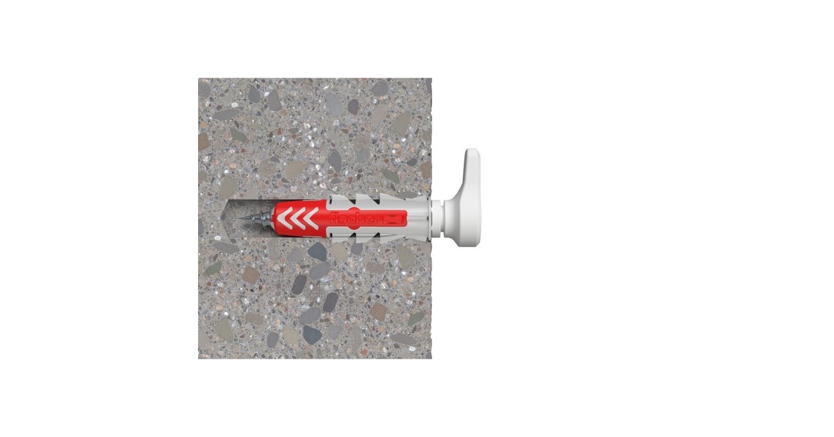 fischer EasyHook Angle DuoPower 8x40, Dübel(weiß, 25 Stück, mit EasyHook Winkelhaken)