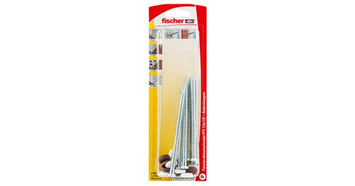 fischer Fensterrahmenschraube FFS 7,5 x 112 T30(6 Stück)