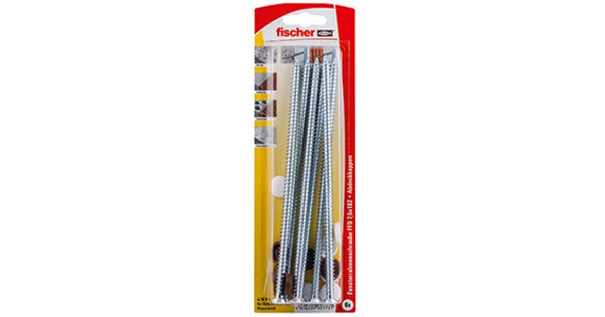 fischer Fensterrahmenschraube FFS 7,5 x 182 T30(6 Stück)