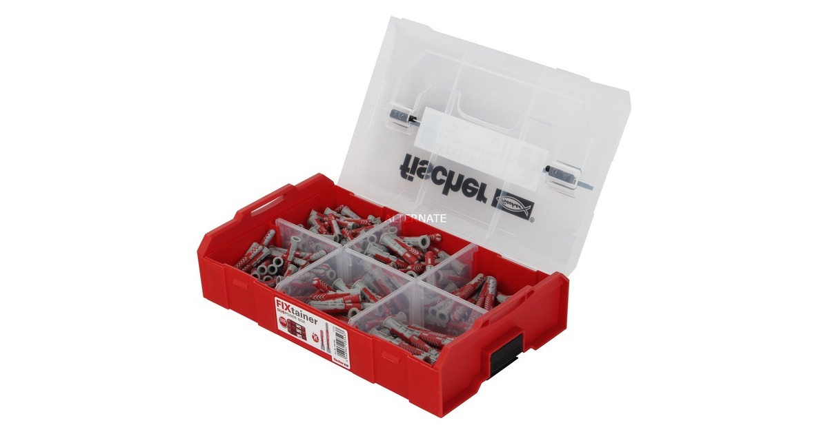 fischer FixTainer-DUOPOWER kurz / lang NV, Dübel(hellgrau/rot, 210-teilig)