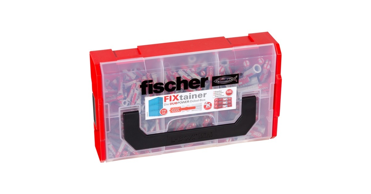 fischer FixTainer - DUOPOWER, Dübel(hellgrau/rot, 210-teilig)