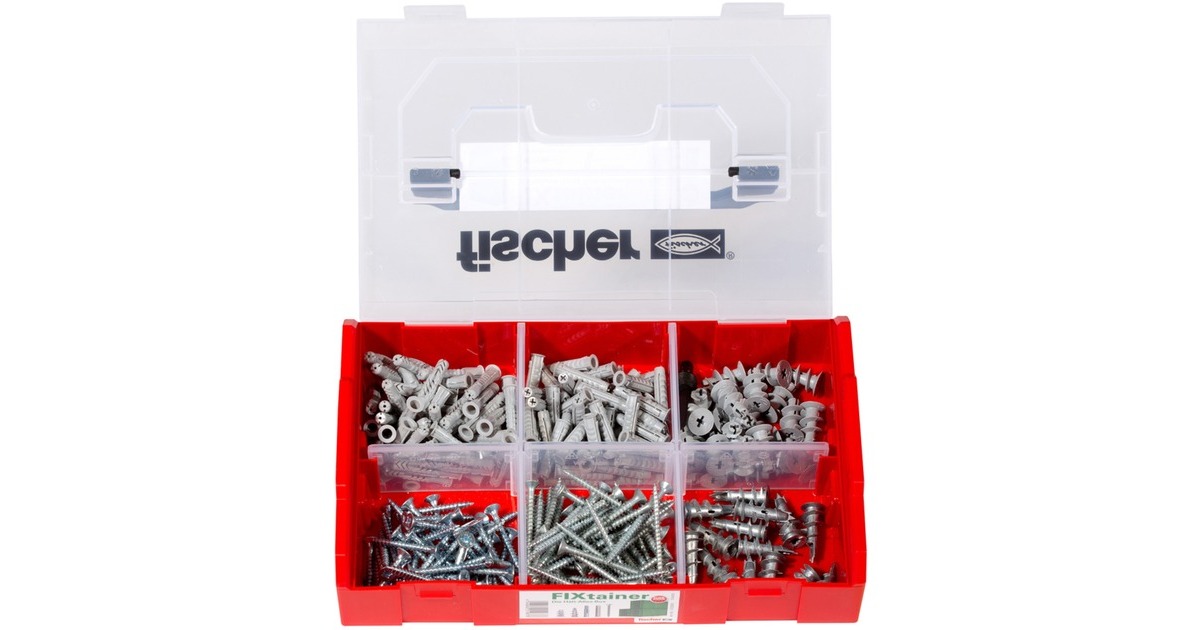 fischer FixTainer - Hält-Alles-Box, Dübel(hellgrau, 240-teilig)