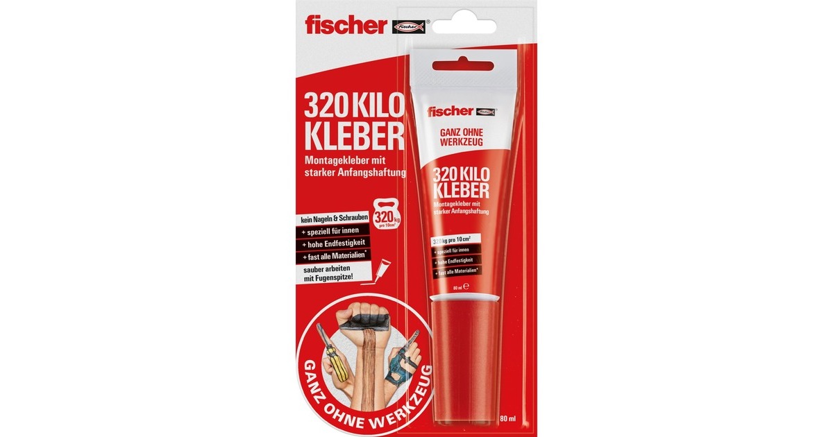 fischer GOW 320 Kilo Kleber, Tube 80ml(weiß)