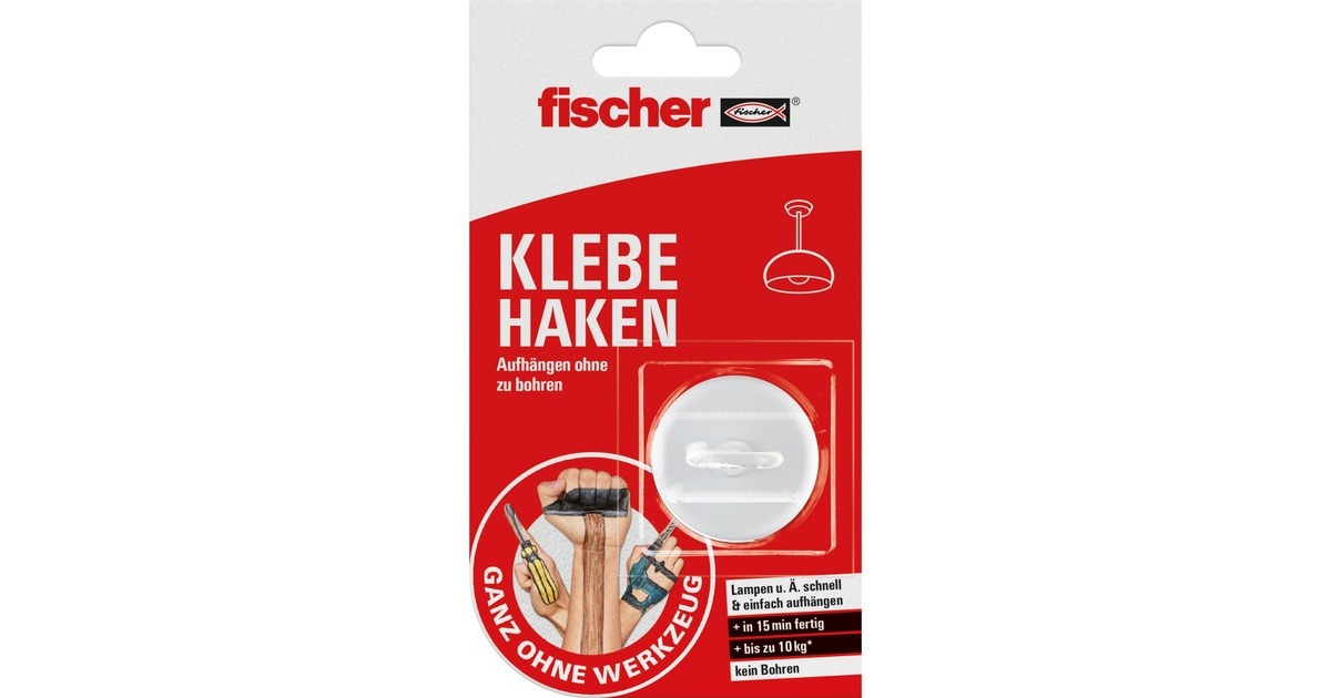 fischer GOW Klebehaken(weiß)
