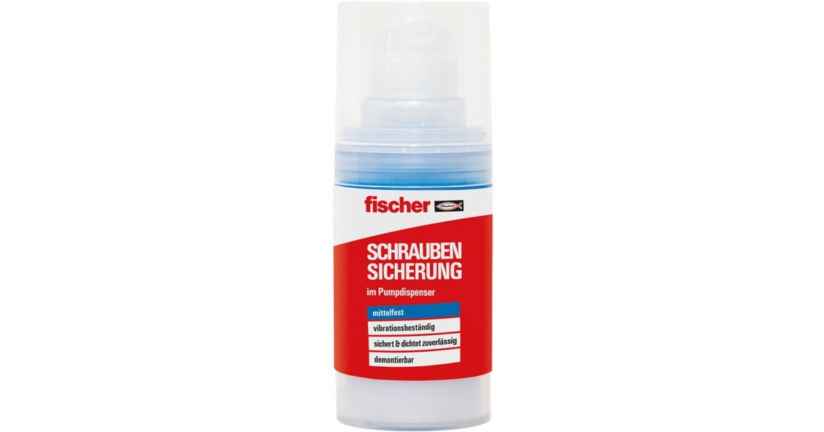 fischer GOW Schraubensicherung, 15g(blau, im Pumpdispenser)