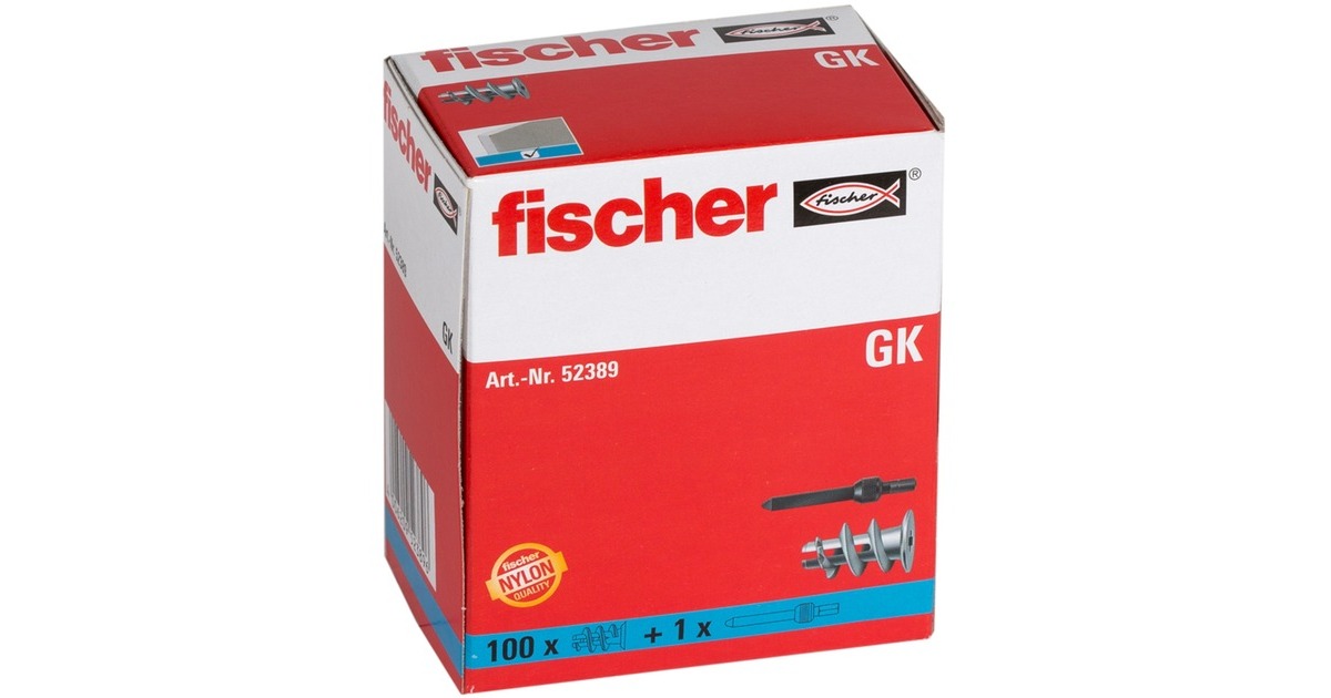 fischer Gipskartondübel GK(hellgrau, 100 Stück)