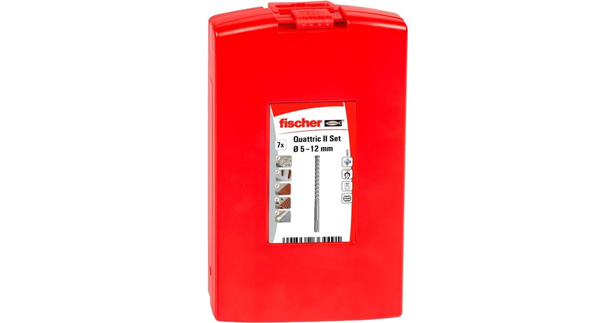 fischer Hammerbohrer-Satz Quattric II Set, SDS plus(5-teilig, Ø 5-12mm)