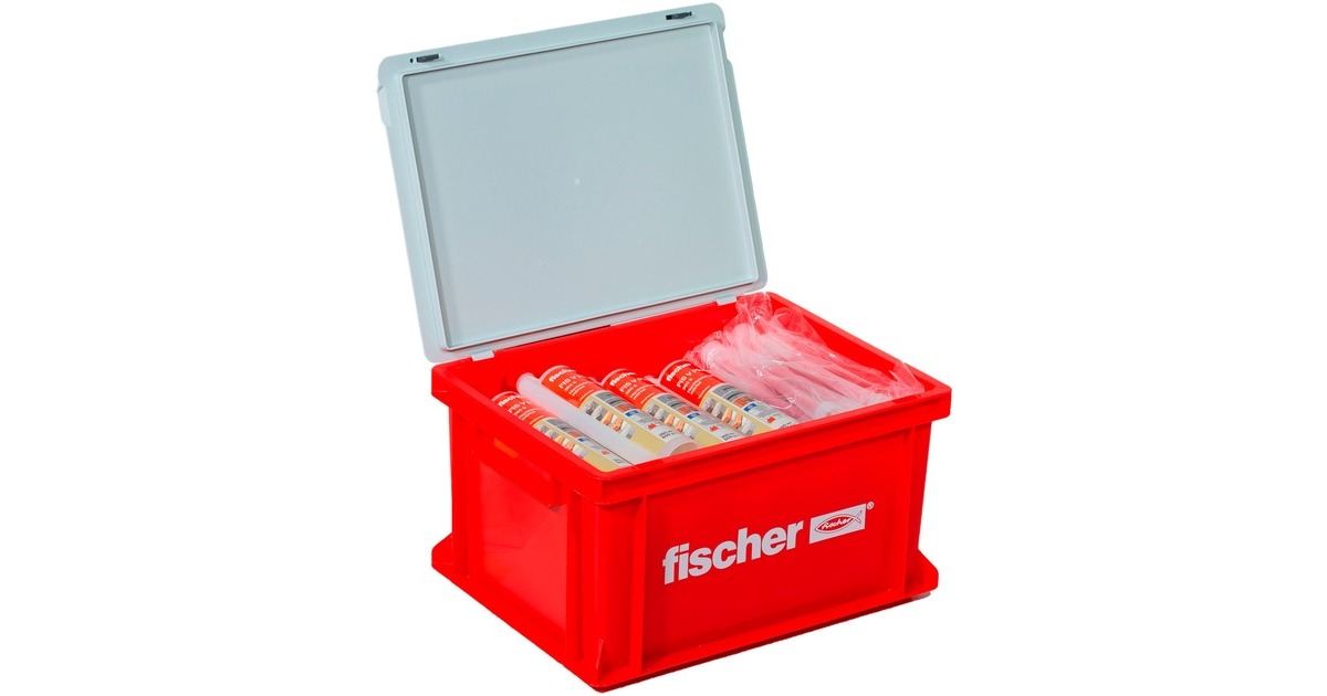 fischer Hochleistungsmörtel FIS V Plus 360 S HWK G(grau, 360ml, 20 Kartuschen, Koffer)